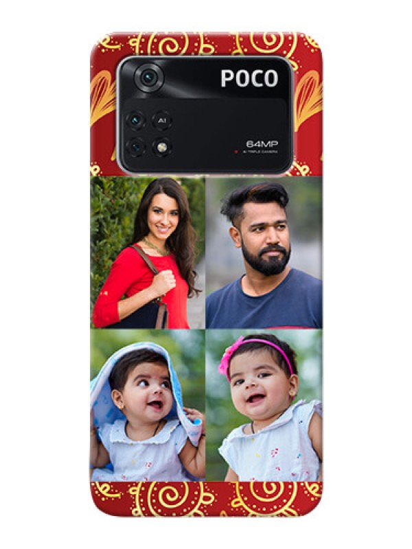 Custom Poco M4 Pro 4G Mobile Phone Cases: 4 Image Traditional Design