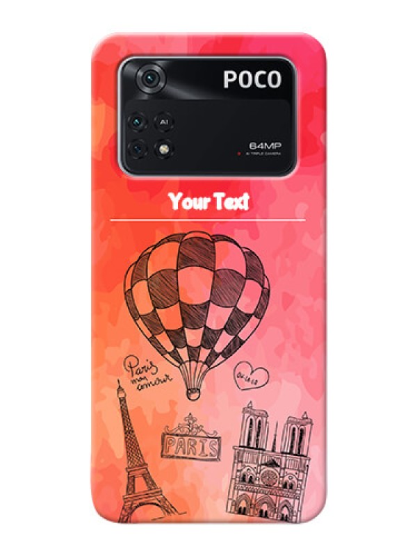 Custom Poco M4 Pro 4G Personalized Mobile Covers: Paris Theme Design