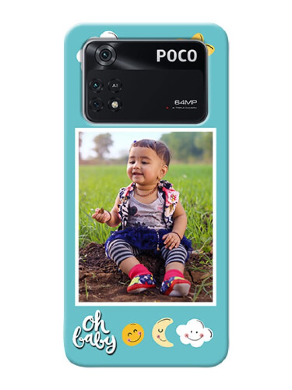 Custom Poco M4 Pro 4G Personalised Phone Cases: Smiley Kids Stars Design