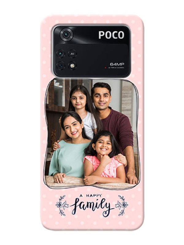 Custom Poco M4 Pro 4G Personalized Phone Cases: Family with Dots Design