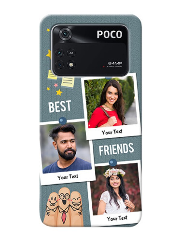 Custom Poco M4 Pro 4G Mobile Cases: Sticky Frames and Friendship Design