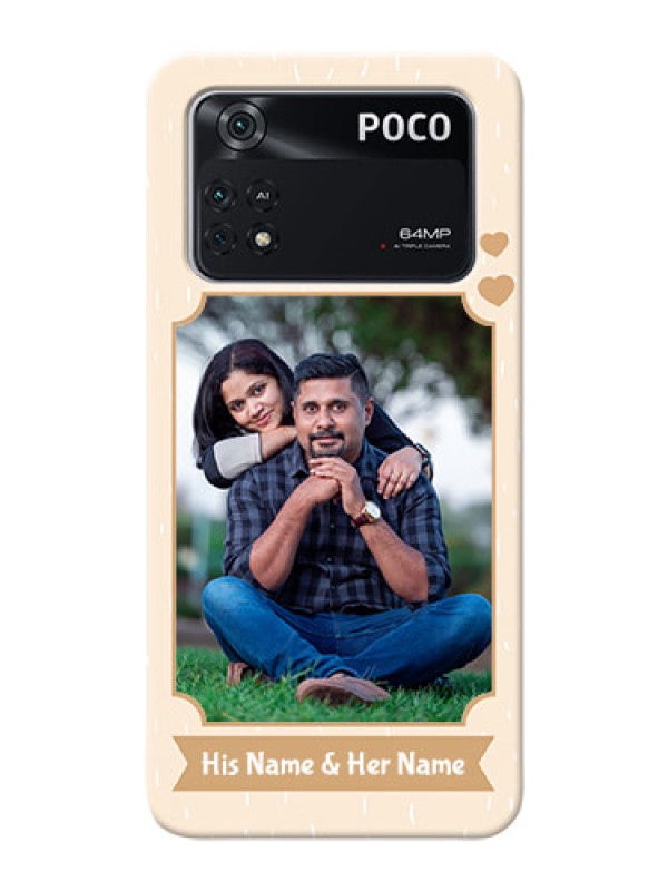 Custom Poco M4 Pro 4G mobile phone cases with confetti love design 