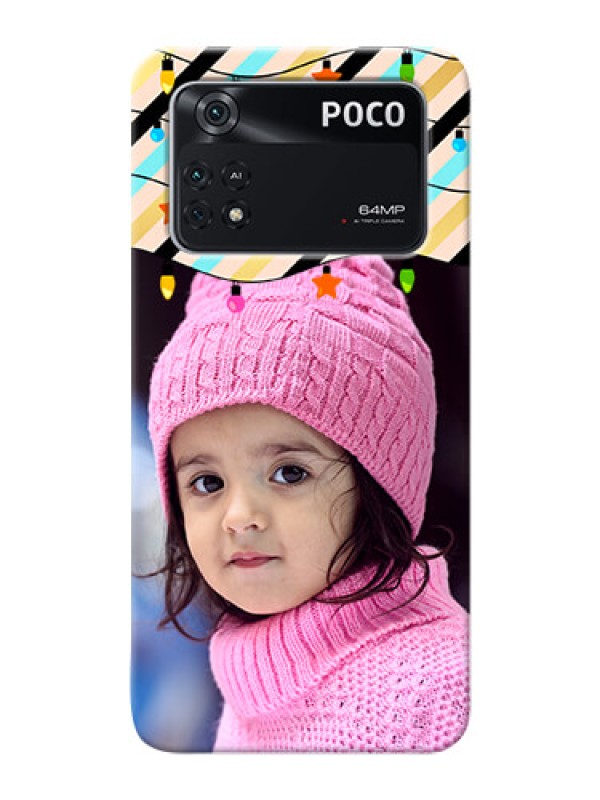Custom Poco M4 Pro 4G Personalized Mobile Covers: Lights Hanging Design