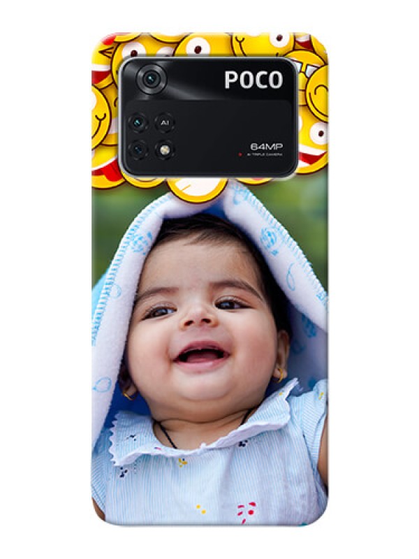 Custom Poco M4 Pro 4G Custom Phone Cases with Smiley Emoji Design
