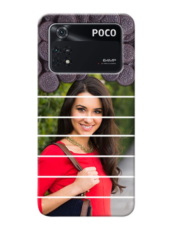 Custom Poco M4 Pro 4G Custom Mobile Covers with Oreo Biscuit Design