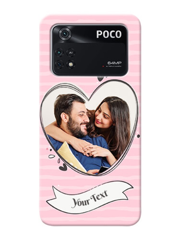 Custom Poco M4 Pro 4G custom mobile phone covers: Vintage Heart Design