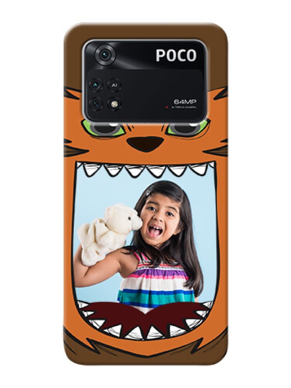 Custom Poco M4 Pro 4G Phone Covers: Owl Monster Back Case Design