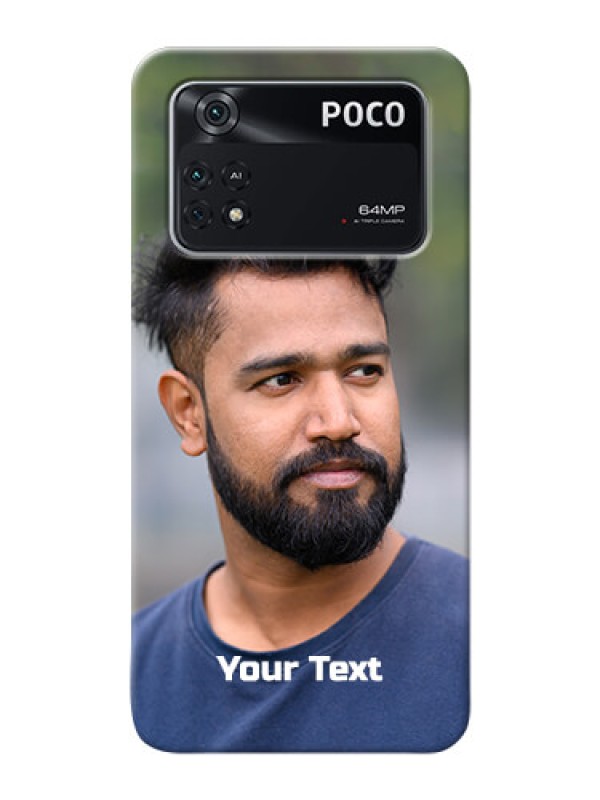 Custom Poco M4 Pro 4G Mobile Cover: Photo with Text