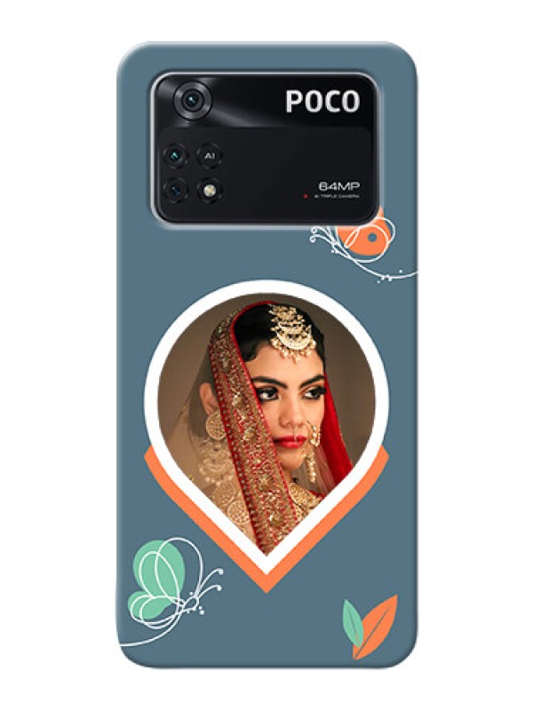 Custom Poco M4 Pro 4G Custom Mobile Case with Droplet Butterflies Design