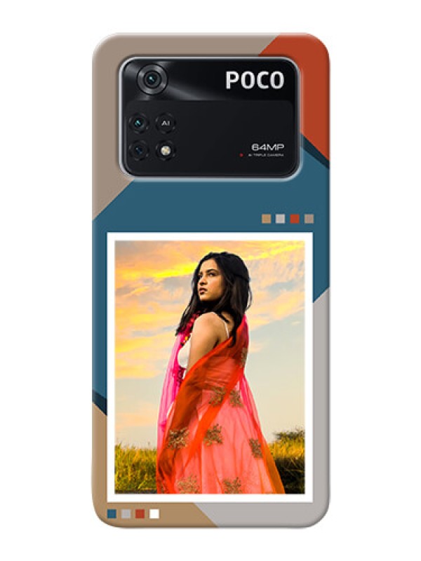 Custom Poco M4 Pro 4G Mobile Back Covers: Retro color pallet Design