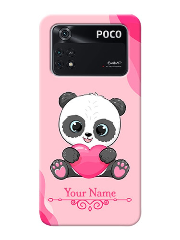 Custom Poco M4 Pro 4G Mobile Back Covers: Cute Panda Design