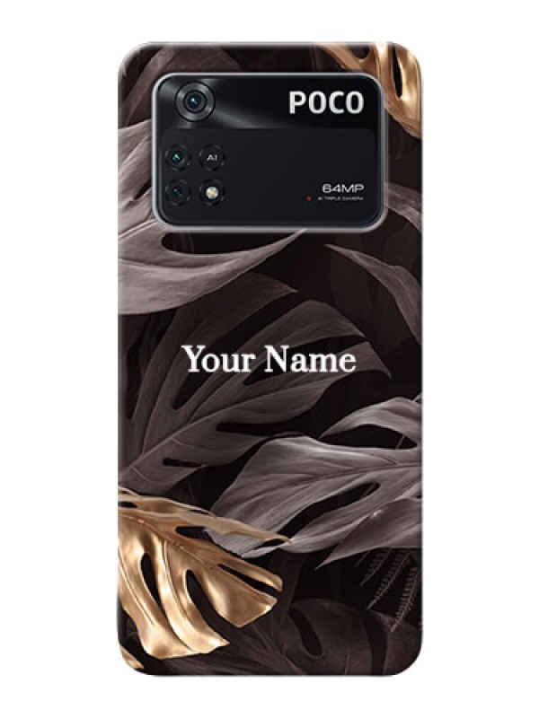Custom Poco M4 Pro 4G Mobile Back Covers: Wild Leaves digital paint Design