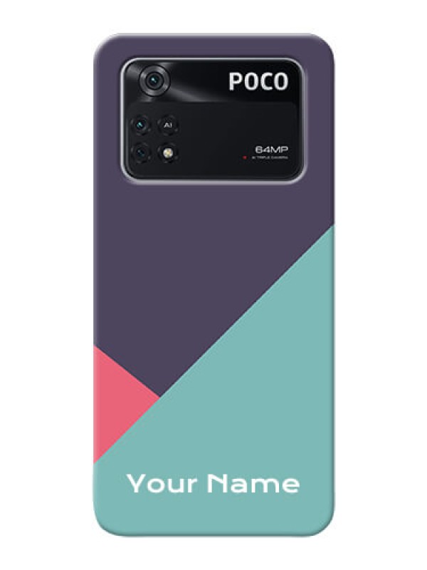 Custom Poco M4 Pro 4G Custom Phone Cases: Tri Color abstract Design
