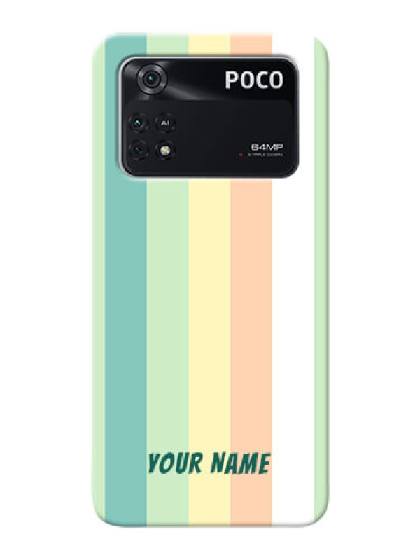 Custom Poco M4 Pro 4G Back Covers: Multi-colour Stripes Design