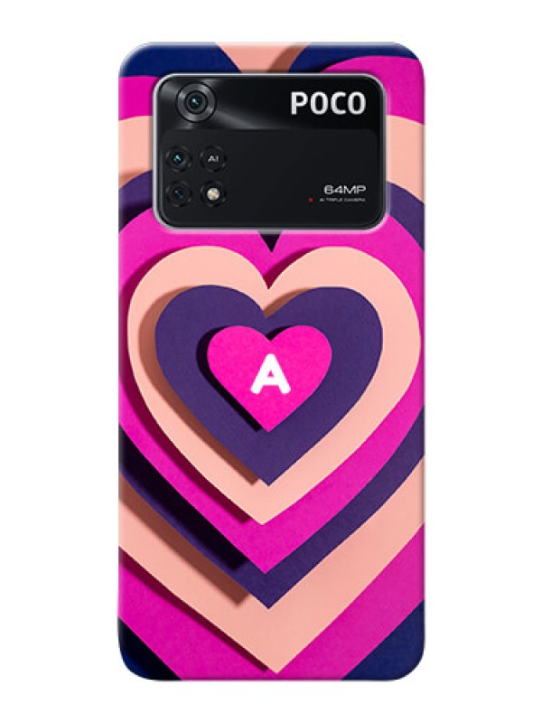 Custom Poco M4 Pro 4G Custom Mobile Case with Cute Heart Pattern Design