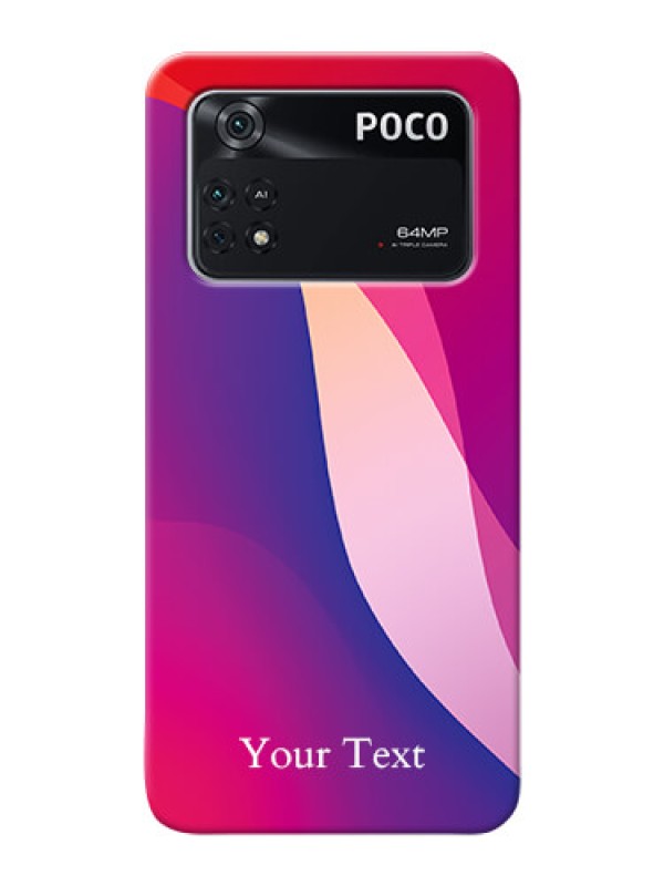 Custom Poco M4 Pro 4G Mobile Back Covers: Digital abstract Overlap Design