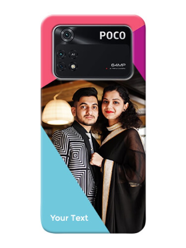 Custom Poco M4 Pro 4G Custom Phone Cases: Stacked Triple colour Design