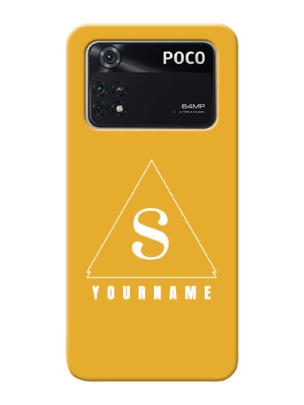 Custom Poco M4 Pro 4G Custom Mobile Case with simple triangle Design
