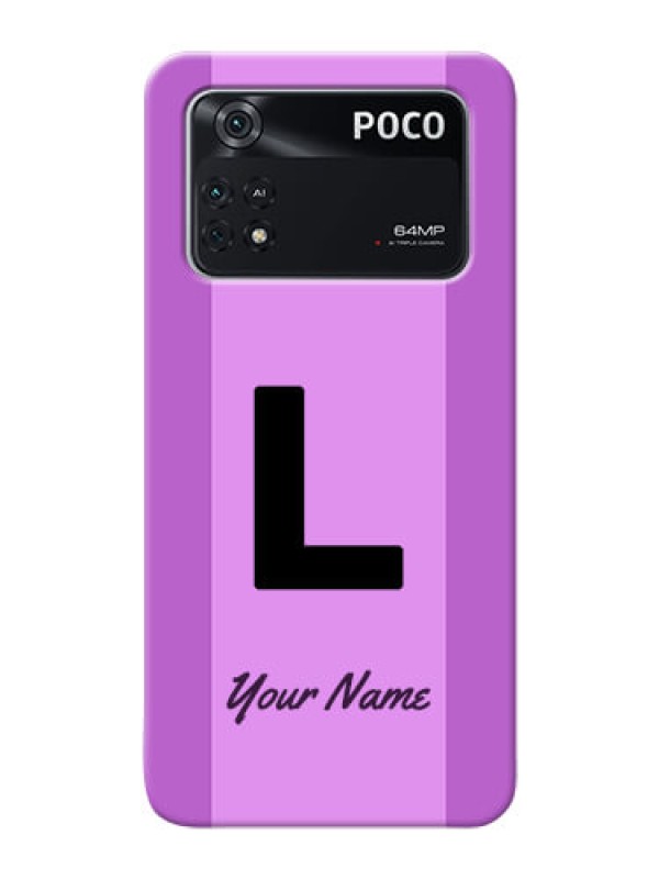 Custom Poco M4 Pro 4G Back Covers: Tri-color custom text Design