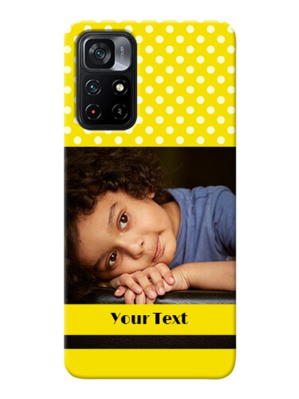 Custom Poco M4 Pro 5G Custom Mobile Covers: Bright Yellow Case Design