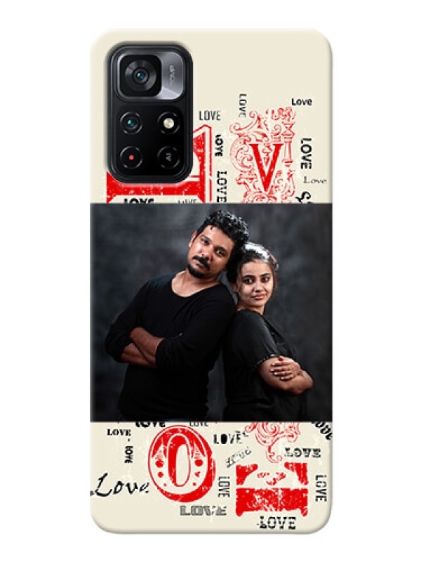 Custom Poco M4 Pro 5G mobile cases online: Trendy Love Design Case