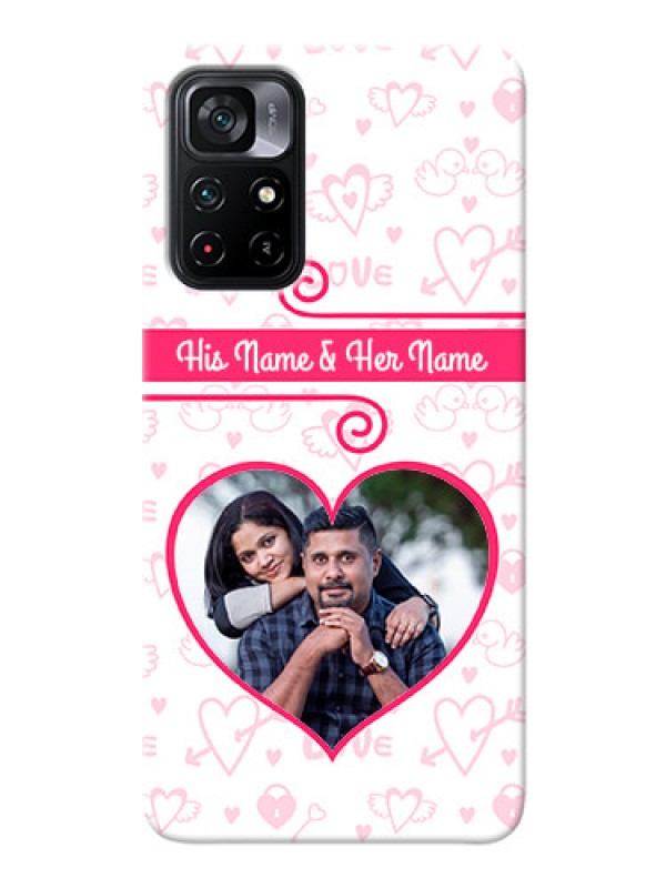 Custom Poco M4 Pro 5G Personalized Phone Cases: Heart Shape Love Design
