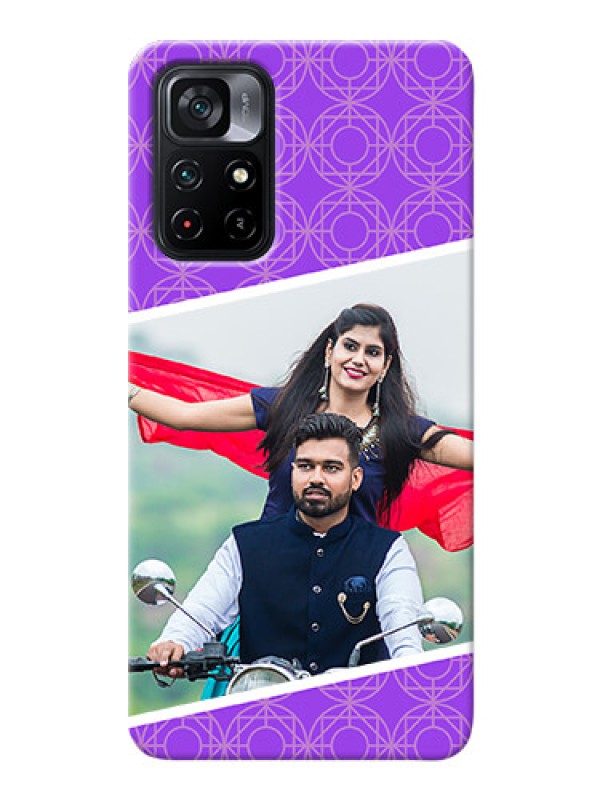 Custom Poco M4 Pro 5G mobile back covers online: violet Pattern Design