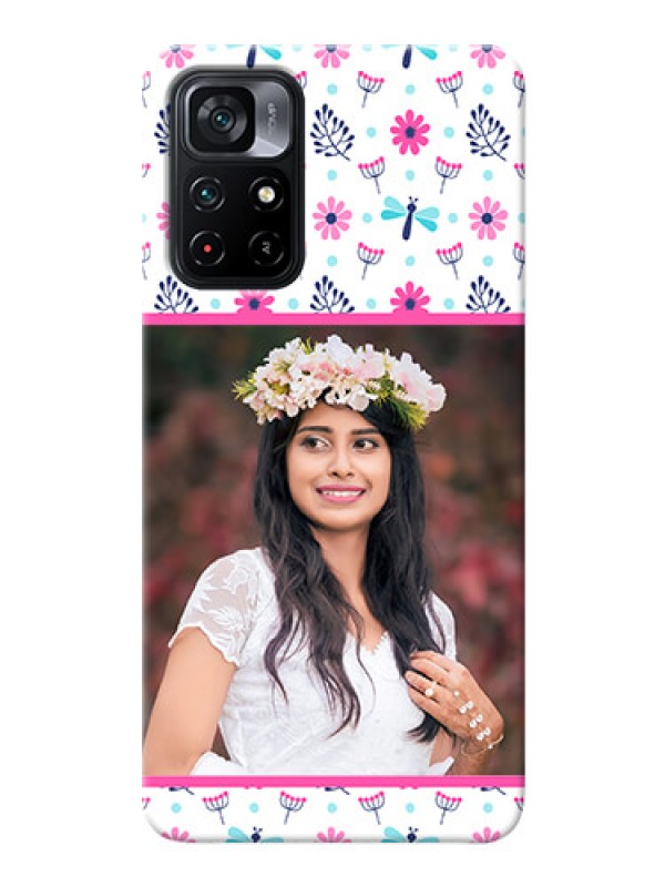 Custom Poco M4 Pro 5G Mobile Covers: Colorful Flower Design