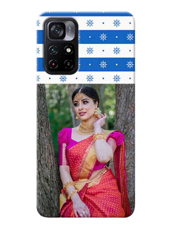Custom Poco M4 Pro 5G custom mobile covers: Snow Pattern Design
