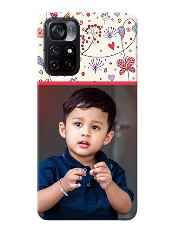 Custom Poco M4 Pro 5G phone back covers: Premium Floral Design