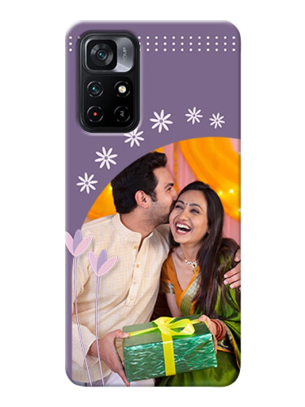 Custom Poco M4 Pro 5G Phone covers for girls: lavender flowers design 