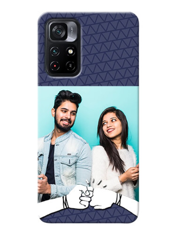 Custom Poco M4 Pro 5G Mobile Covers Online with Best Friends Design 