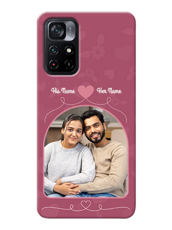 Custom Poco M4 Pro 5G mobile phone covers: Love Floral Design