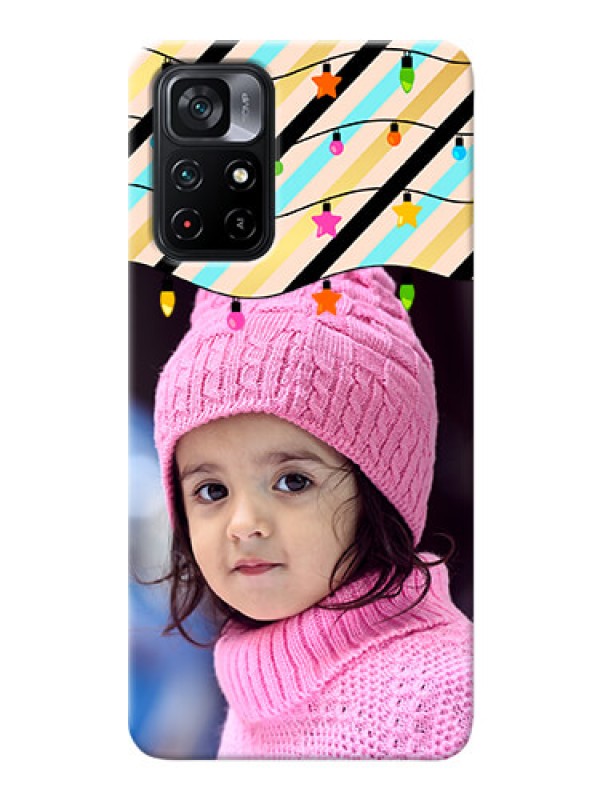 Custom Poco M4 Pro 5G Personalized Mobile Covers: Lights Hanging Design