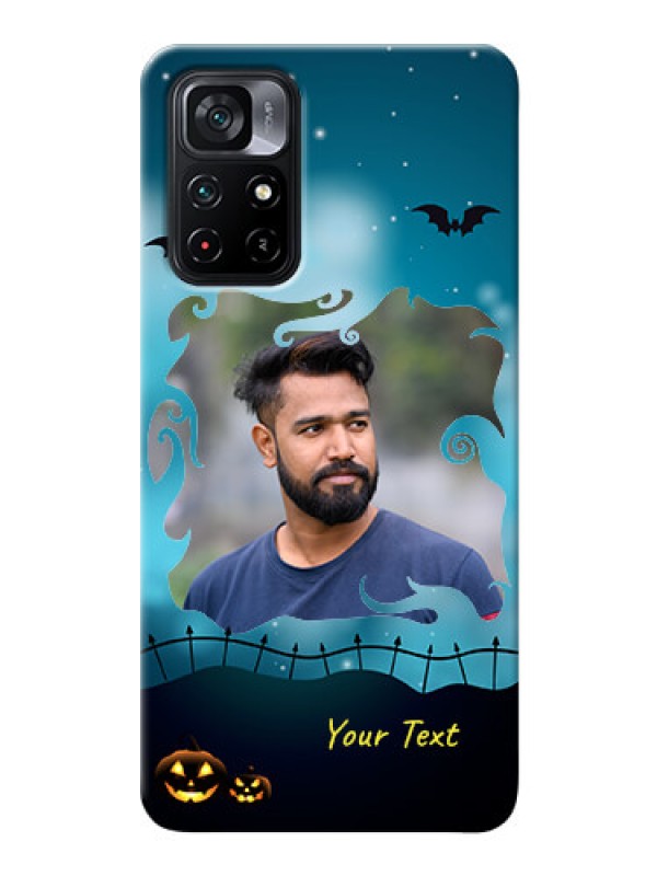 Custom Poco M4 Pro 5G Personalised Phone Cases: Halloween frame design