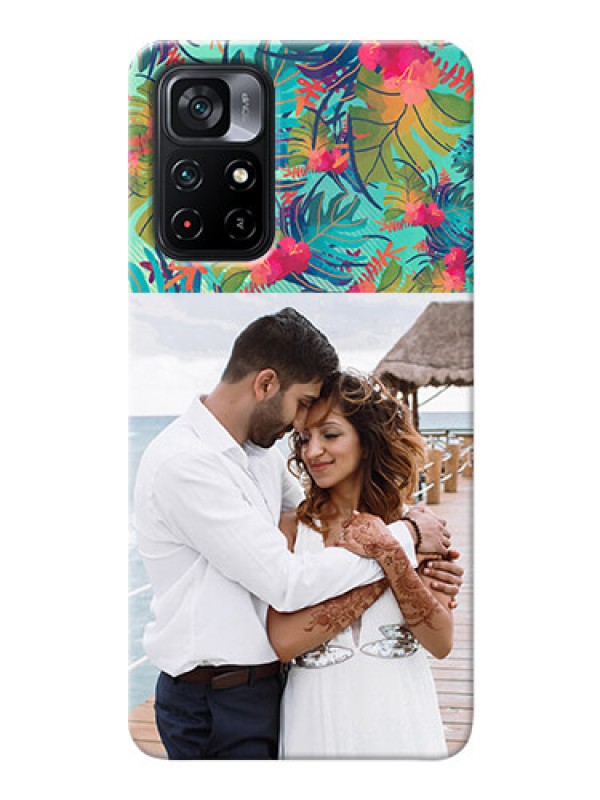 Custom Poco M4 Pro 5G Personalized Phone Cases: Watercolor Floral Design