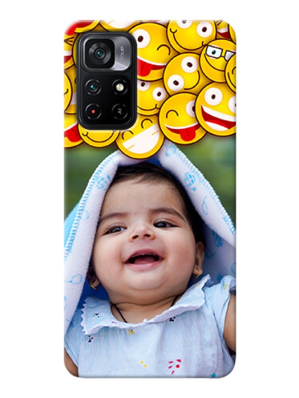Custom Poco M4 Pro 5G Custom Phone Cases with Smiley Emoji Design