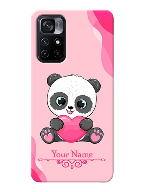 Custom Poco M4 Pro 5G Mobile Back Covers: Cute Panda Design