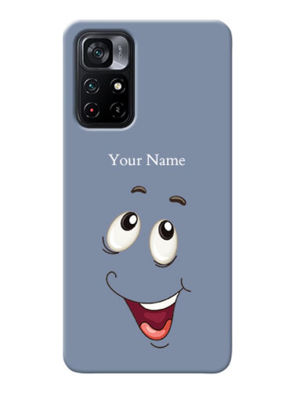 Custom Poco M4 Pro 5G Phone Back Covers: Laughing Cartoon Face Design