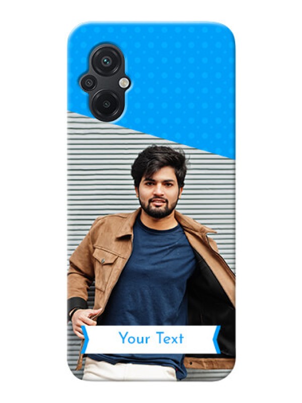 Custom Poco M5 Personalized Mobile Covers: Simple Blue Color Dotted Design