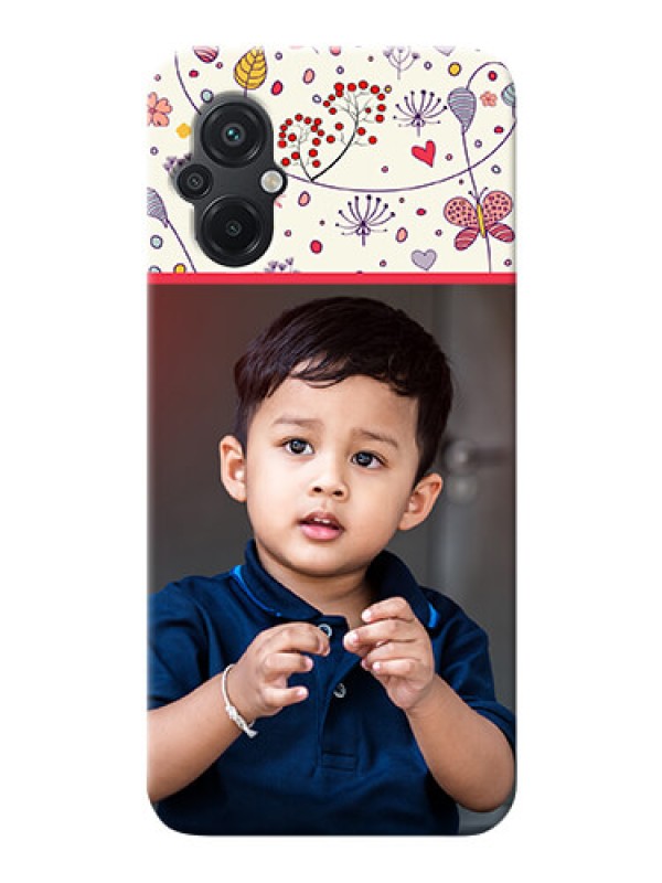 Custom Poco M5 phone back covers: Premium Floral Design