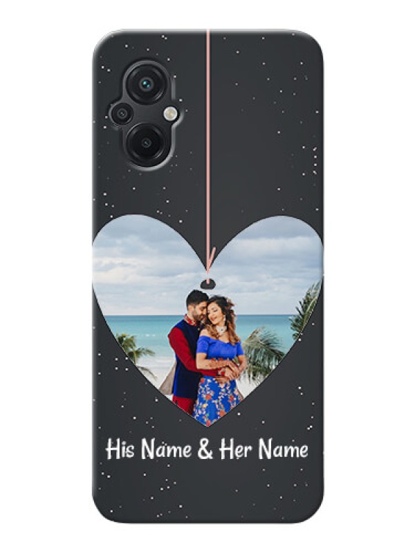 Custom Poco M5 custom phone cases: Hanging Heart Design