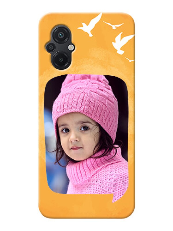 Custom Poco M5 Phone Covers: Water Color Design with Bird Icons