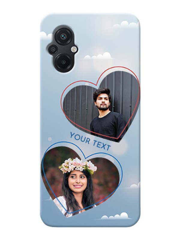 Custom Poco M5 Phone Cases: Blue Color Couple Design 