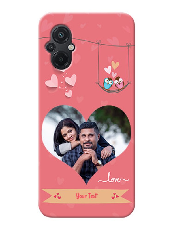 Custom Poco M5 custom phone covers: Peach Color Love Design 