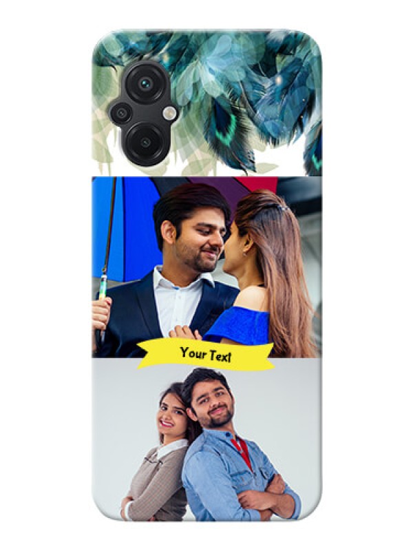 Custom Poco M5 Phone Cases: Image with Boho Peacock Feather Design