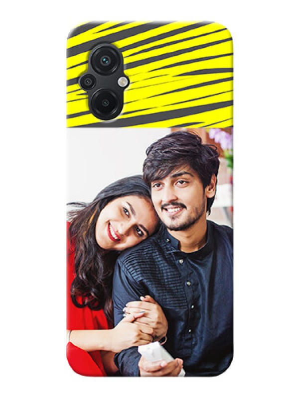 Custom Poco M5 Personalised mobile covers: Yellow Abstract Design