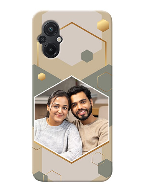 Custom Poco M5 Phone Back Covers: Stylish Hexagon Pattern Design