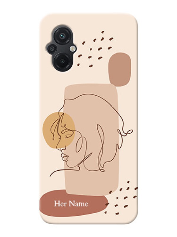 Custom Poco M5 Custom Phone Covers: Calm Woman line art Design