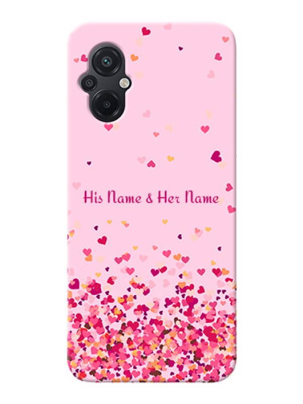 Custom Poco M5 Phone Back Covers: Floating Hearts Design